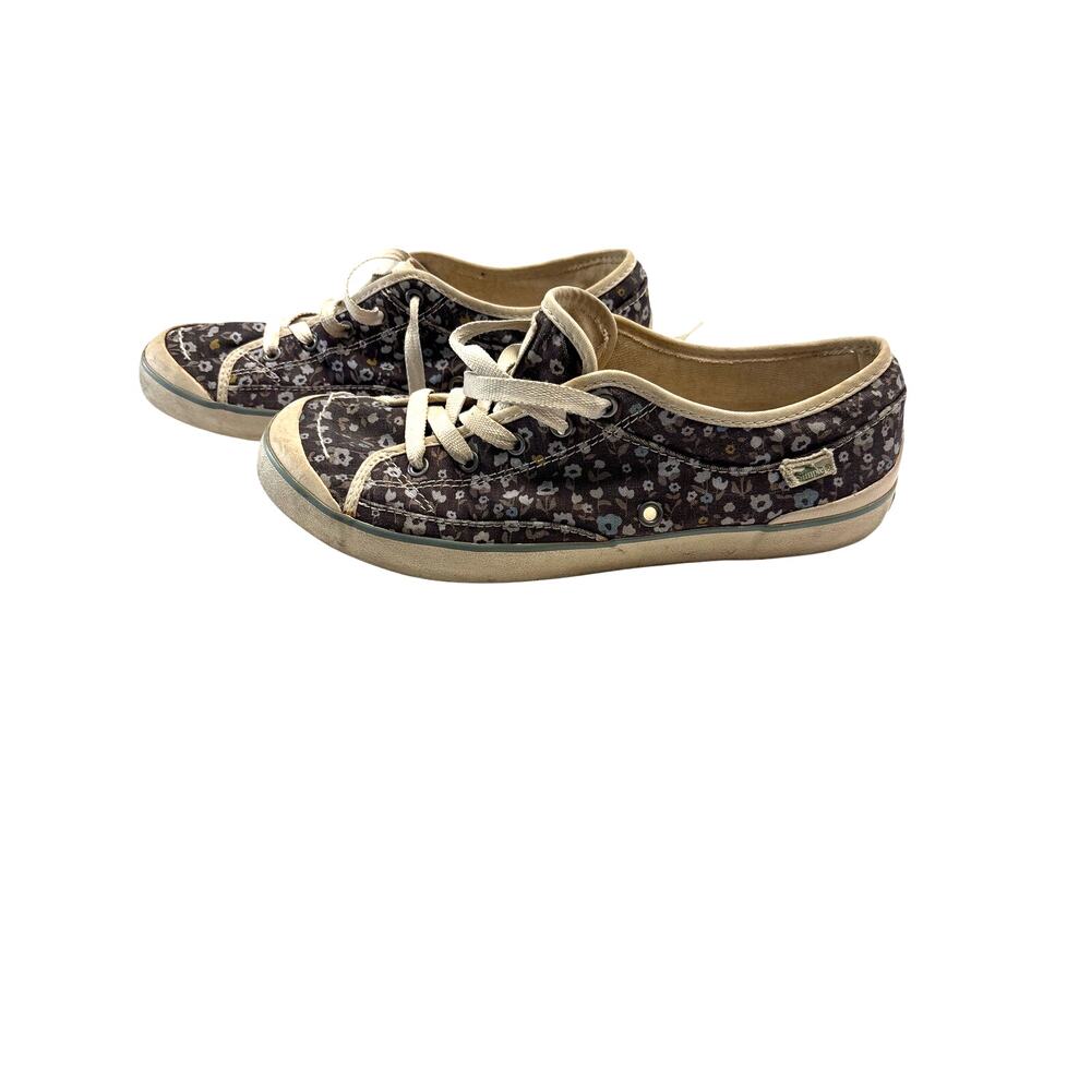 Simple Eco Sneaks Women’s Size 9 Brown Floral Canvas Low Top Sneakers